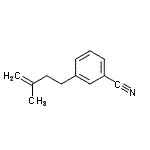 structure of CAS# 90433-28-6, 3-(3-Methyl-3-buten-1-yl)benzonitrile;4-(3-cyanophenyl)-2-methyl-1-butene