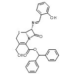 CAS#: 90467-27-9， Diphenylmethyl (6R,7R)-7-[(E)-(2-hydroxybenzylidene)amino]-3-(hydroxymethyl)-8-oxo-5-thia-1-azabicyclo[4.2.0]oct-2-ene-2-carboxylate