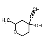 CAS#: 90482-24-9， 4-Ethynyl-2-methyltetrahydro-2H-pyran-4-ol