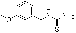 structure of CAS# 90556-79-9, 1-(3-Methoxybenzyl)thiourea;1-(3-Methoxybenzyl)-2-thiourea;amino{[(3-methoxyphenyl)methyl]amino}methane-1-thione;MFCD00060464