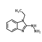 结构式 CAS# 90562-75-7, 1-乙基-2-肼基-1H-苯并咪唑