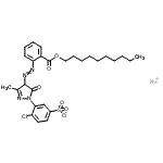 CAS#: 90677-61-5， Sodium 4-chloro-3-[4-({2-[(decyloxy)carbonyl]phenyl}diazenyl)-3-methyl-5-oxo-4,5-dihydro-1H-pyrazol-1-yl]benzenesulfonate