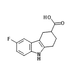 结构式 CAS# 907211-31-8, 6-氟-2,3,4,9-四氢-1H-咔唑-3-羧酸