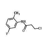 结构式 CAS# 908494-83-7, 3-氯-N-(5-氟-2-甲基苯基)丙酰胺