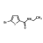 structure of CAS# 908518-19-4, 5-Bromo-N-ethyl-2-thiophenecarboxamide;(5-bromo(2-thienyl))-N-ethylcarboxamide;5-bromo-N-ethyl-2-thiophenecarboxamide;5-Bromo-N-ethylthiophene-2-carboxamide