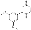 structure of CAS# 910444-70-1, 2-(3,5-Dimethoxyphenyl)-Piperazine;2-(3,5-DIMETHOXYPHENYL)PIPERAZINE
