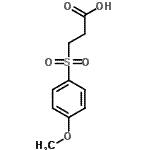 structure of CAS# 91062-23-6, 3-[(4-Methoxyphenyl)sulfonyl]propanoic acid;3-(4-Methoxy-benzenesulfonyl)-propanoic acid;3-(4-Methoxy-benzenesulfonyl)-propionic acid;3-[(4-METHOXYPHENYL)SULFONYL]PROPANOICACID