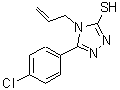 structure of CAS# 91092-12-5, 4-Allyl-5-(4-chlorophenyl)-4H-1,2,4-triazole-3-thiol;1,2,4-triazole-3-thiol;4-Allyl-5-(4-chlorophenyl)-4H-;4-Allyl-5-(4-chlorophenyl)-4H-[1,2,4]triazole-3-thiol