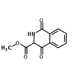 structure of CAS# 91092-92-1, Methyl 1,4-dioxo-1,2,3,4-tetrahydro-3-isoquinolinecarboxylate;3-Carbomethoxy-1,2,3,4-tetrahydroisoquinoline-1,4-dione;562459_ALDRICH