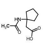 CAS#: 911113-64-9， (1-Acetamidocyclopentyl)acetic acid