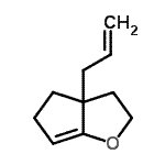 structure of CAS# 911200-98-1, 3a-Allyl-3,3a,4,5-tetrahydro-2H-cyclopenta[b]furan;(R)-5-Allyl-2-oxabicyclo[3.3.0]oct-8-ene;(S)-5-Allyl-2-oxabicyclo[3.3.0]oct-8-ene