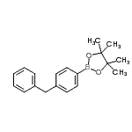 structure of CAS# 911708-01-5, 2-(4-Benzylphenyl)-4,4,5,5-tetramethyl-1,3,2-dioxaborolane;MFCD09266180