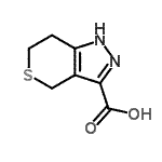 结构式 CAS# 912635-70-2, 1,4,6,7-四氢噻喃并[4,3-c]吡唑-3-羧酸