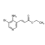 结构式 CAS# 912760-87-3, 乙基(2E)-3-(4-氨基-5-溴-3-吡啶基)丙烯酸酯
