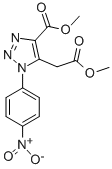 结构式 CAS# 91306-60-4, 甲基 5-(2-甲氧基-2-氧代乙基)-1-(4-硝基苯基)-1H-1,2,3-三唑-4-羧酸酯