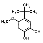 CAS#: 91352-66-8， 4-Methoxy-5-(2-methyl-2-propanyl)-1,2-benzenediol