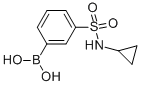 structure of CAS# 913835-28-6, B-[3-[(Cyclopropylamino)Sulfonyl]Phenyl]-Boronic Acid;3-(N-Cyclopropylsulphamoyl)Benzeneboronic Acid 98%;3-(N-CYCLOPROPYLSULPHAMOYL)BENZENEBORONIC ACID 98;3-(Cyclopropylsulfamoyl)Benzeneboronic Acid, 98%