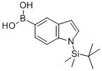 structure of CAS# 913835-68-4, 1-(Tert-Butyldimethylsilyl)-1H-Indol-5-Ylboronic Acid;(5-Borono-1H-Indol-1-Yl)(Tert-Butyl)Dimethylsilane, 5-Borono-1-[(Tert-Butyl)Dimethylsilyl]-1H-Indole;1-(Tert-Butyldimethylsilyl)-1H-Indol-5-Ylboronic Acid 97%;1-(Tert-Butyldimethylsilyl)-1H-Indol-5-Yl-5-Boronic Acid