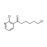 structure of CAS# 914203-37-5, 6-Chloro-1-(2-chloro-3-pyridinyl)-1-hexanone;2-chloro-3-(6-chlorohexanoyl)pyridine