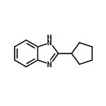 structure of CAS# 91565-71-8, 2-Cyclopentyl-1H-benzimidazole;1H-Benzimidazole,2-cyclopentyl-;2-cyclopentyl-1H-benzo[d]imidazole