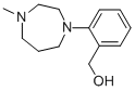 structure of CAS# 915707-55-0, 2-(Hexahydro-4-Methyl-1H-1,4-Diazepin-1-Yl)-Benzenemethanol;[2-(4-Methylperhydro-1,4-Diazepin-1-Yl)Phenyl]Methanol, 97+%;[2-(4-Methylperhydro-1,4-Diazepin-1-Yl)Phenyl]Methanol;2-(4-Methylhomopiperazin-1-Yl)Benzyl Alcohol 97%