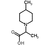 结构式 CAS# 915920-16-0, 2-(4-甲基-1-哌啶基)丙酸