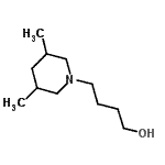 structure of CAS# 915923-62-5, 4-(3,5-Dimethyl-1-piperidinyl)-1-butanol;4-(3,5-Dimethylpiperidin-1-yl)butan-1-ol;MFCD08691659