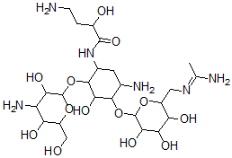 CAS#: 91704-94-8， 6'-N-Acetimidoylamikacin