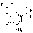 structure of CAS# 917561-99-0, 2,8-Bis(trifluoromethyl)-4-quinolinamine;4-Amino-2,8-bis(trifluoromethyl)quinoline;MFCD08669716