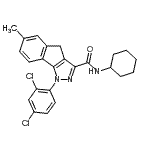 CAS 登录号：919077-81-9， N-环己基-1-(2,4-二氯苯基)-6-甲基-1,4-二氢茚并[1,2-c]吡唑-3-甲酰胺