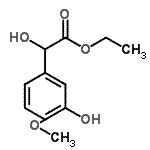 结构式 CAS# 91971-78-7, 乙基羟基(3-羟基-4-甲氧基苯基)乙酸酯