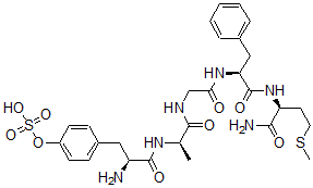 CAS#: 92175-45-6， (3aS-(3aalpha,4beta,6aalpha))-O-Sulfo-L-tyrosyl-D-alanylglycyl-L-phenylalanyl-L-methioninamide