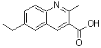 结构式 CAS# 92513-36-5, 6-乙基-2-甲基-3-喹啉羧酸