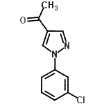 结构式 CAS# 925142-81-0, 1-[1-(3-氯苯基)-1H-吡唑-4-基]乙酮