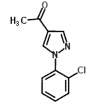 结构式 CAS# 925155-57-3, 1-[1-(2-氯苯基)-1H-吡唑-4-基]乙酮