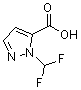 结构式 CAS# 925199-97-9, 1-(二氟甲基)-1H-吡唑-5-羧酸