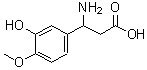 structure of CAS# 925221-88-1, 3-Amino-3-(3-hydroxy-4-methoxyphenyl)propanoic acid;(R)-3-(3-hydroxy-4-methoxyphenyl)-β-alanine;3-(3-HYDROXY-4-METHOXYPHENYL)-DL-β-ALANINE;3-Amino-3-(3-hydroxy-4-methoxy-phenyl)-propanoic acid