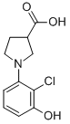 CAS#: 925233-24-5， 1-(2-Chloro-3-Hydroxyphenyl)-3-Pyrrolidinecarboxylic Acid