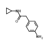 structure of CAS# 926205-00-7, 2-(4-Aminophenyl)-N-cyclopropylacetamide;MFCD09045157