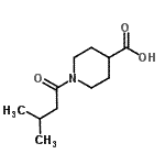 结构式 CAS# 926238-85-9, 1-(3-甲基丁酰基)-4-哌啶羧酸