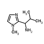 structure of CAS# 927986-27-4, 2-Methyl-1-(1-methyl-1H-imidazol-2-yl)-1-propanamine;[2-methyl-1-(1-methyl-1H-imidazol-2-yl)propyl]amine;[2-Methyl-1-(1-methyl-1H-imidazol-2-yl)propyl]-amine;2-methyl-1-(1-methyl-1H-imidazol-2-yl)-1-propanamine