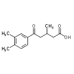 结构式 CAS# 92864-24-9, 5-(3,4-二甲基苯基)-3-甲基-5-氧代戊酸