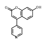 结构式 CAS# 92906-36-0, 7-羟基-4-(4-吡啶基)-2H-苯并吡喃-2-酮