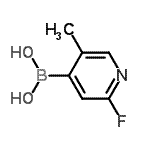 结构式 CAS# 929194-41-2, (2-氟-5-甲基-4-吡啶基)硼酸