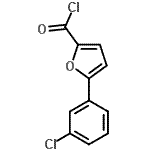 结构式 CAS# 92973-26-7, 5-(3-氯苯基)-2-糠酰氯