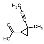 CAS#: 93167-80-7， 2-Methyl-2-(1-propyn-1-yl)cyclopropanecarboxylic acid