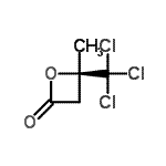 结构式 CAS# 93239-42-0, (4R)-4-甲基-4-(三氯甲基)-2-氧杂环丁酮