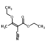 structure of CAS# 932750-29-3, Ethyl (2Z)-2-cyano-3-ethoxy-2-butenoate;(Z)-ethyl 2-cyano-3-ethoxybut-2-enoate;Acetic acid, cyano(ethoxyethylidene)-, ethyl ester;Ethyl (E)-2-cyano-3-ethoxycrotonate