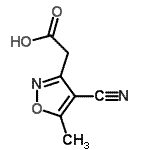 CAS#: 93276-75-6， (4-Cyano-5-methyl-1,2-oxazol-3-yl)acetic acid