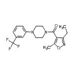 CAS#: 932854-69-8， (3-Ethyl-5-methyl-1,2-oxazol-4-yl){4-[3-(trifluoromethyl)phenyl]-1-piperazinyl}methanone